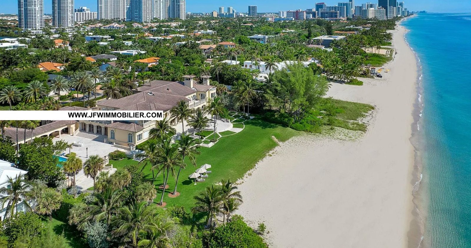 Oceanfront mansion between Miami and Fort Lauderdale. Florida luxury real estate. Prestige.